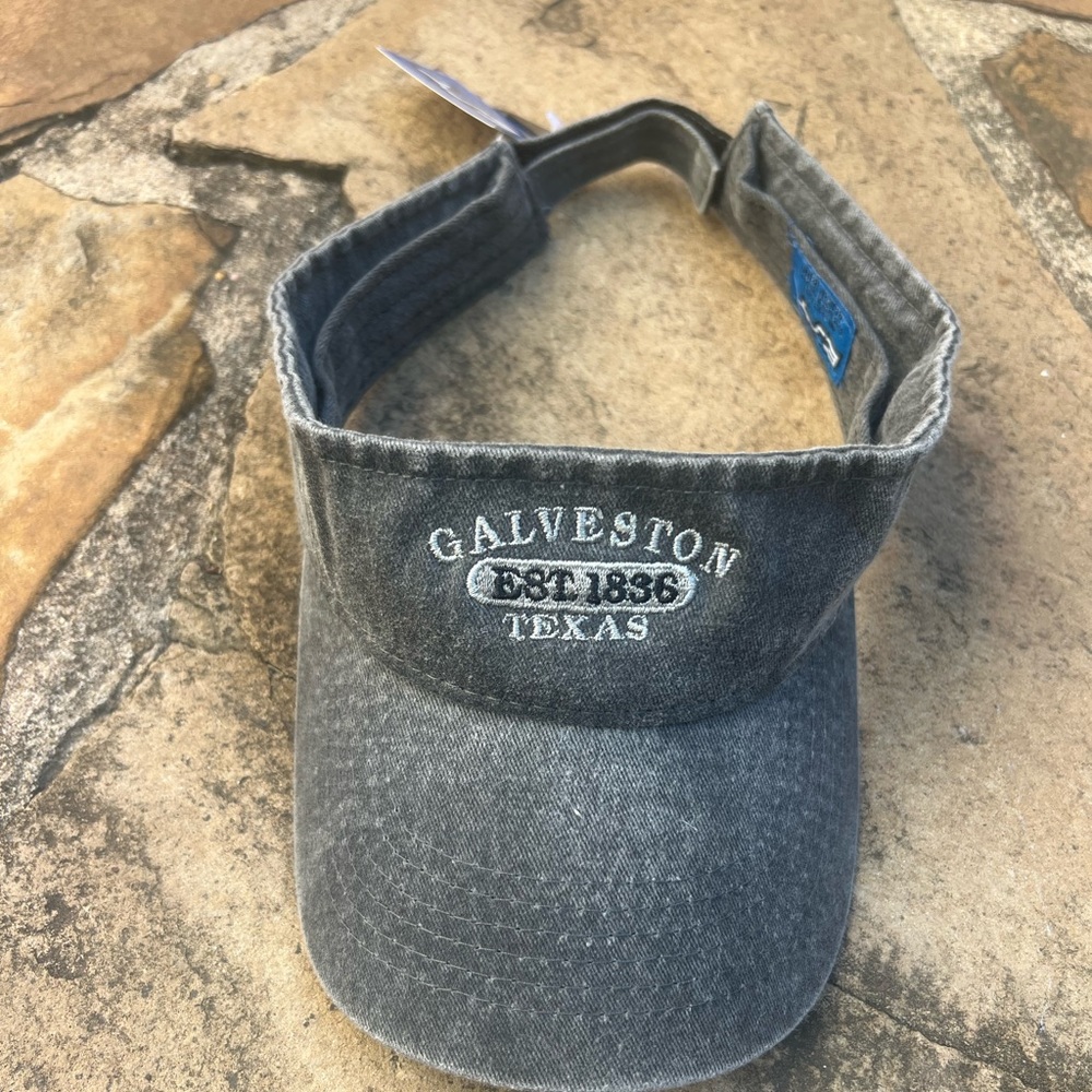 Washed Gray Galveston Est. 1836 Brand New Visor